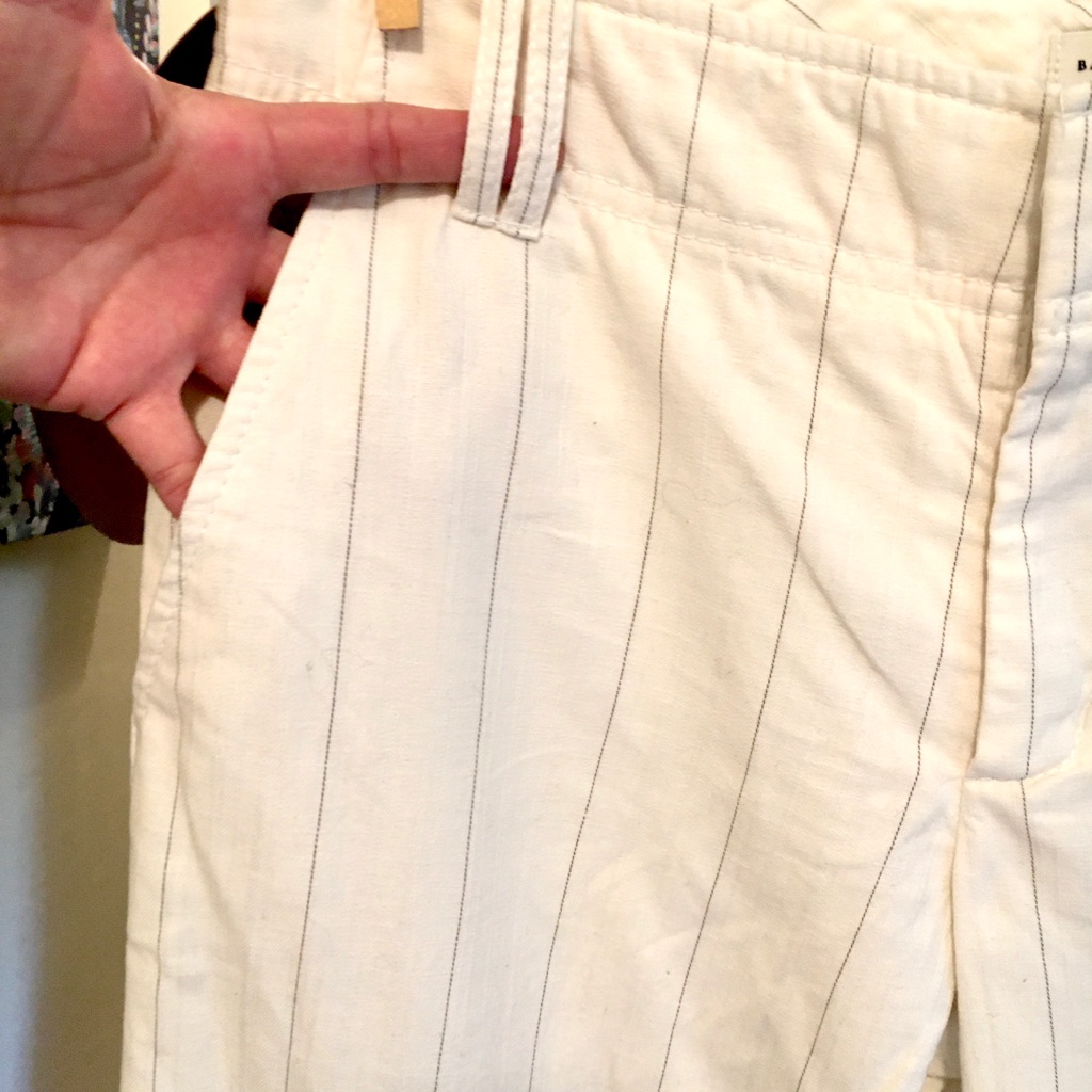 Banana Republic Pinstripe Linen Dress Pants Size6